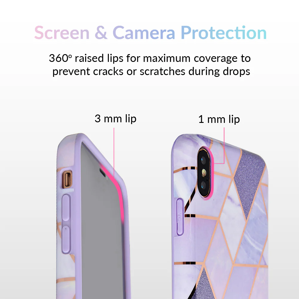 Purple Geometric Marble iPhone Case - Image 15