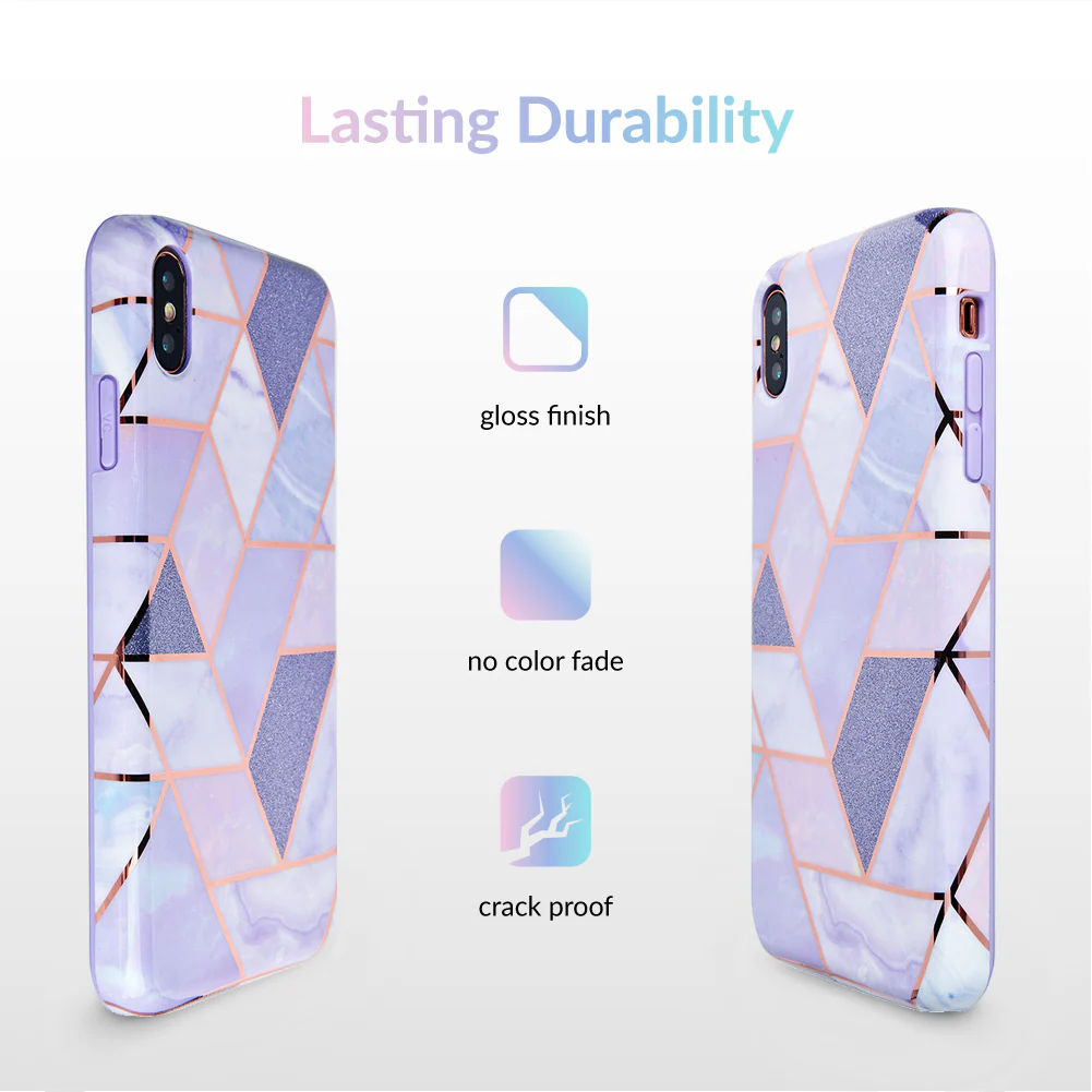 Purple Geometric Marble iPhone Case - Image 17