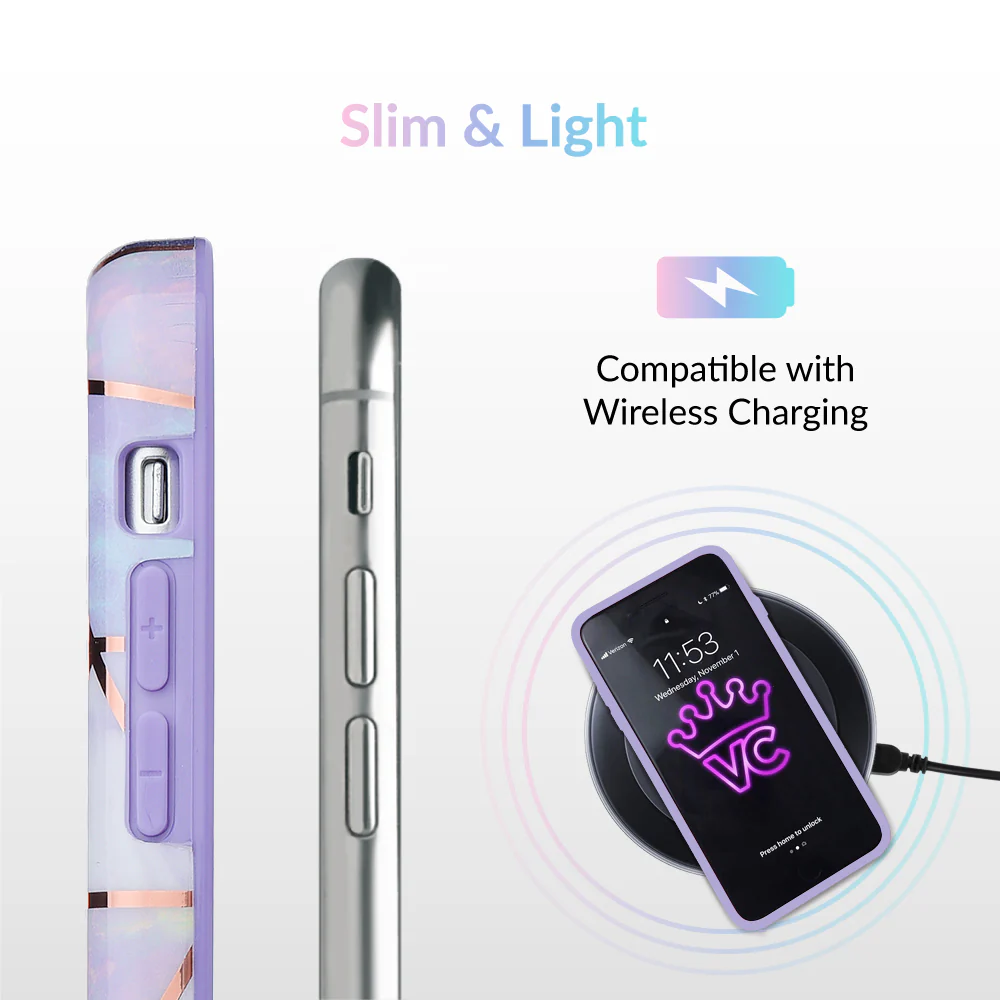 Purple Geometric Marble iPhone Case - Image 18