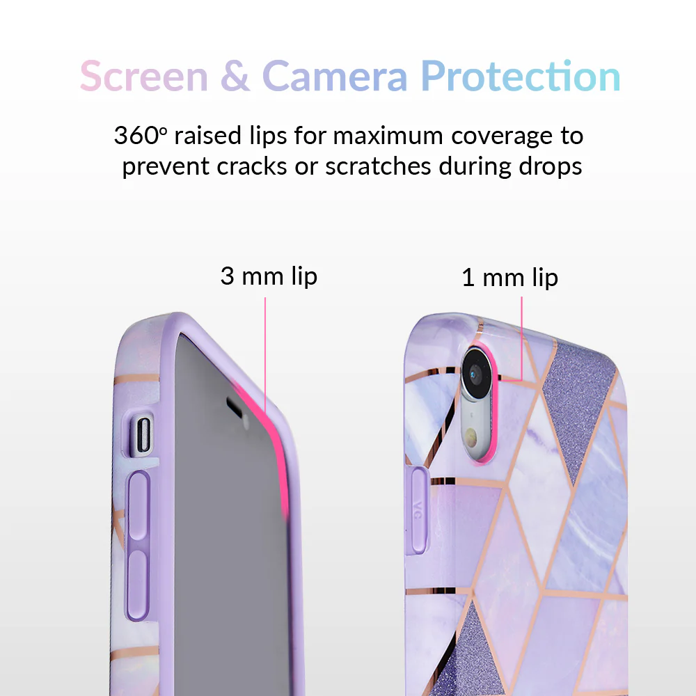 Purple Geometric Marble iPhone Case - Image 27