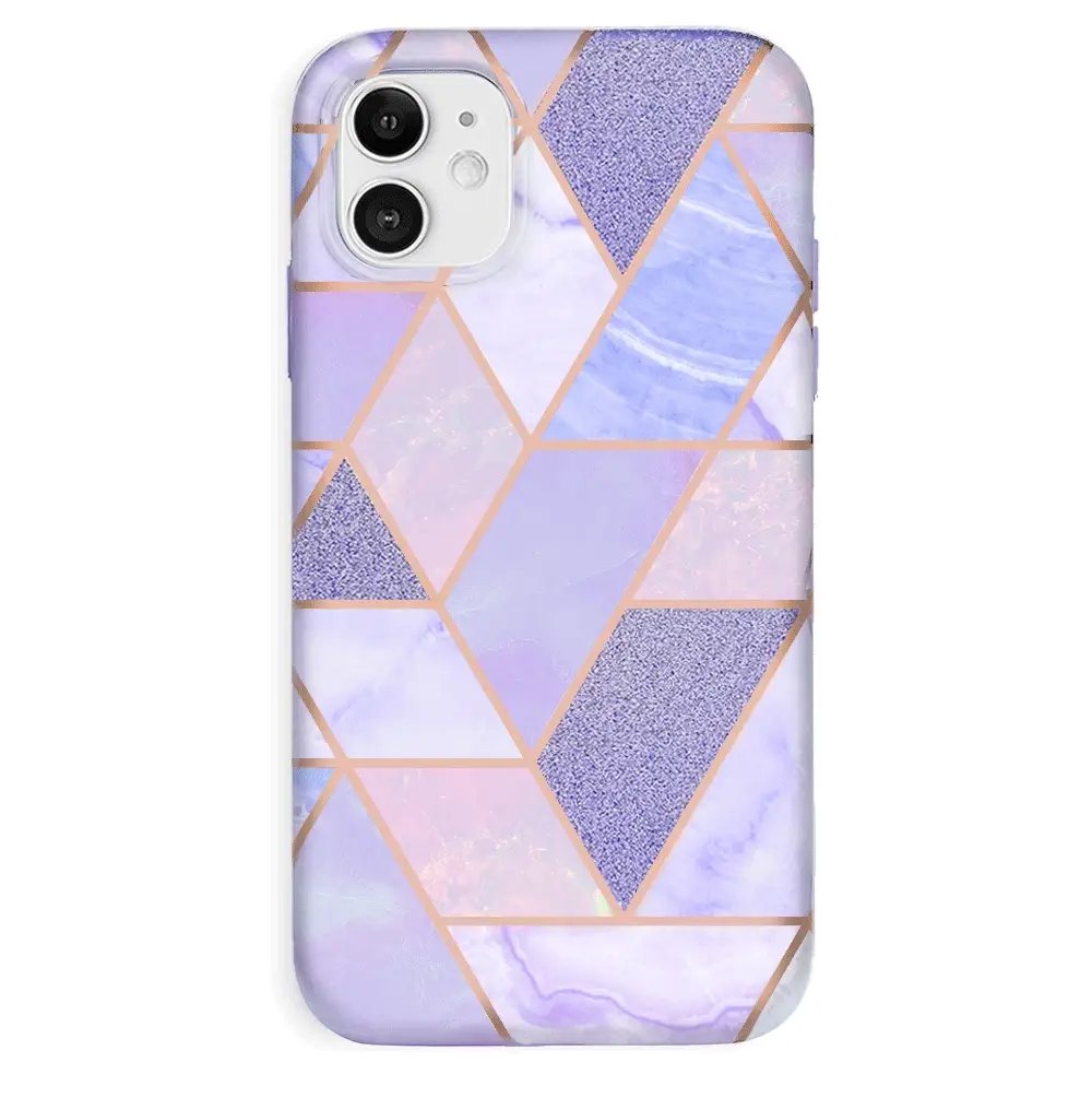 Purple Geometric Marble iPhone Case - Image 31