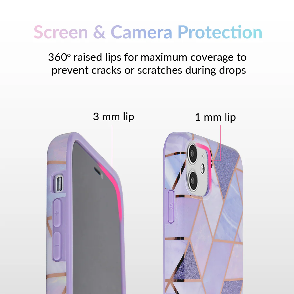 Purple Geometric Marble iPhone Case - Image 33