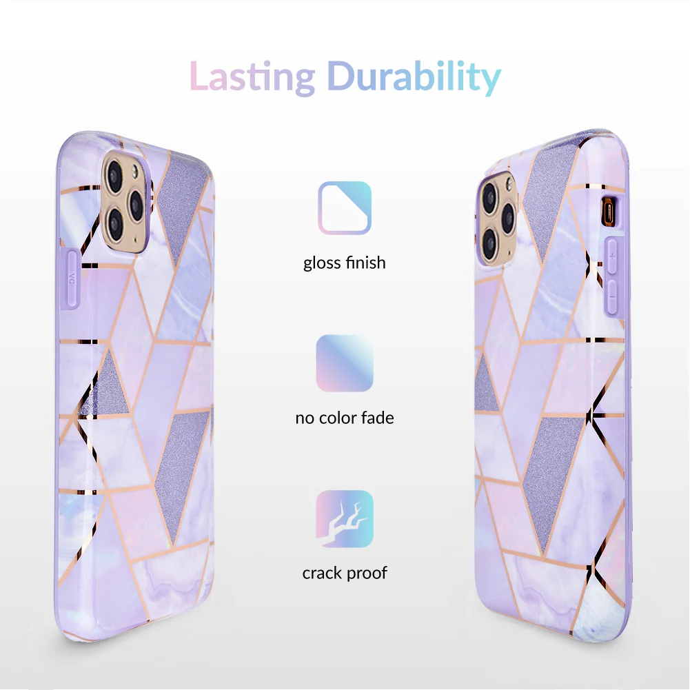 Purple Geometric Marble iPhone Case - Image 47