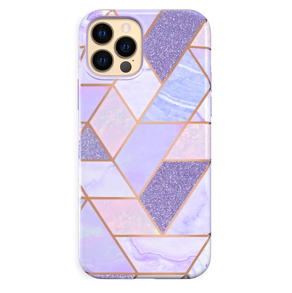 Purple Geometric Marble iPhone Case - Image 49