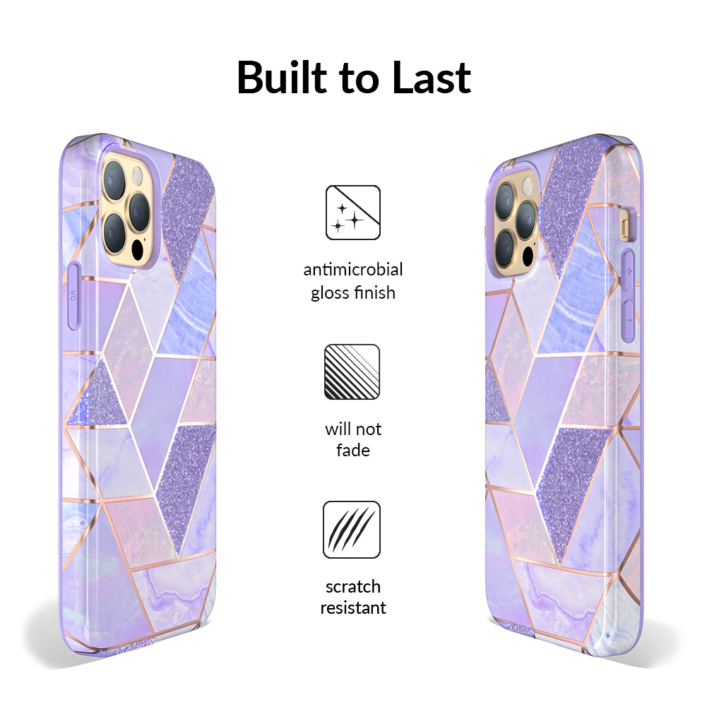 Purple Geometric Marble iPhone Case - Image 53