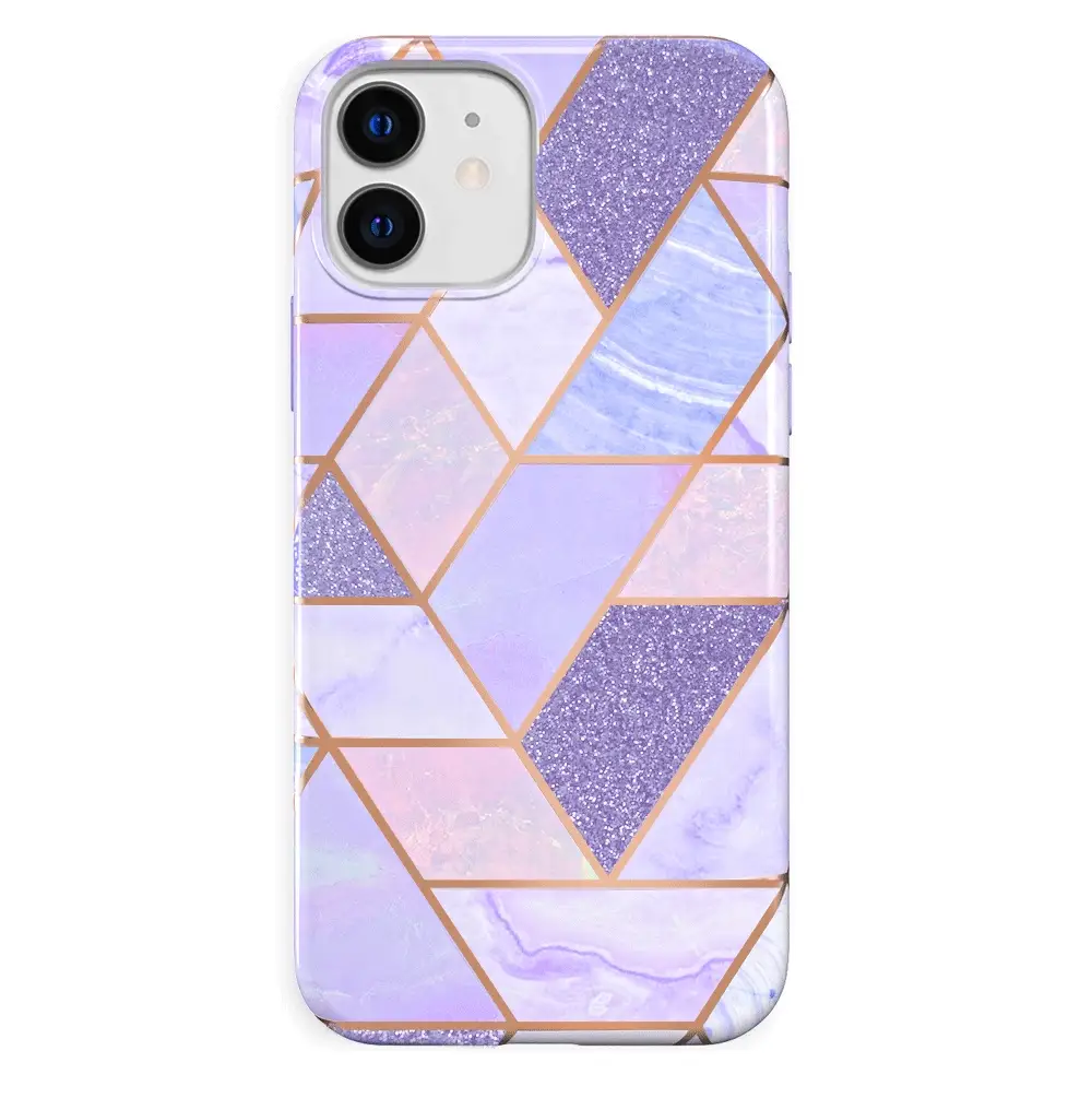 Purple Geometric Marble iPhone Case - Image 67