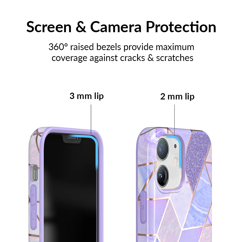 Purple Geometric Marble iPhone Case - Image 69