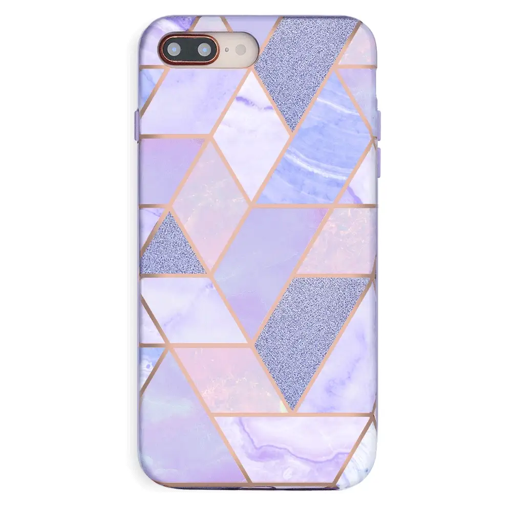 Purple Geometric Marble iPhone Case - Image 7