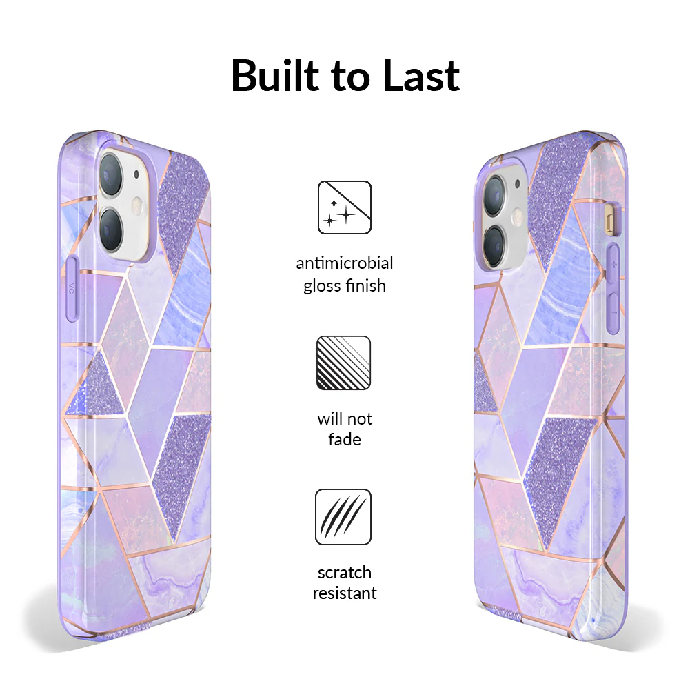 Purple Geometric Marble iPhone Case - Image 71