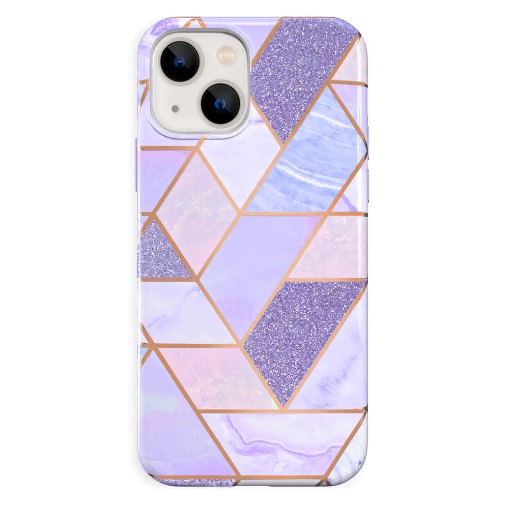 Purple Geometric Marble iPhone Case - Image 73