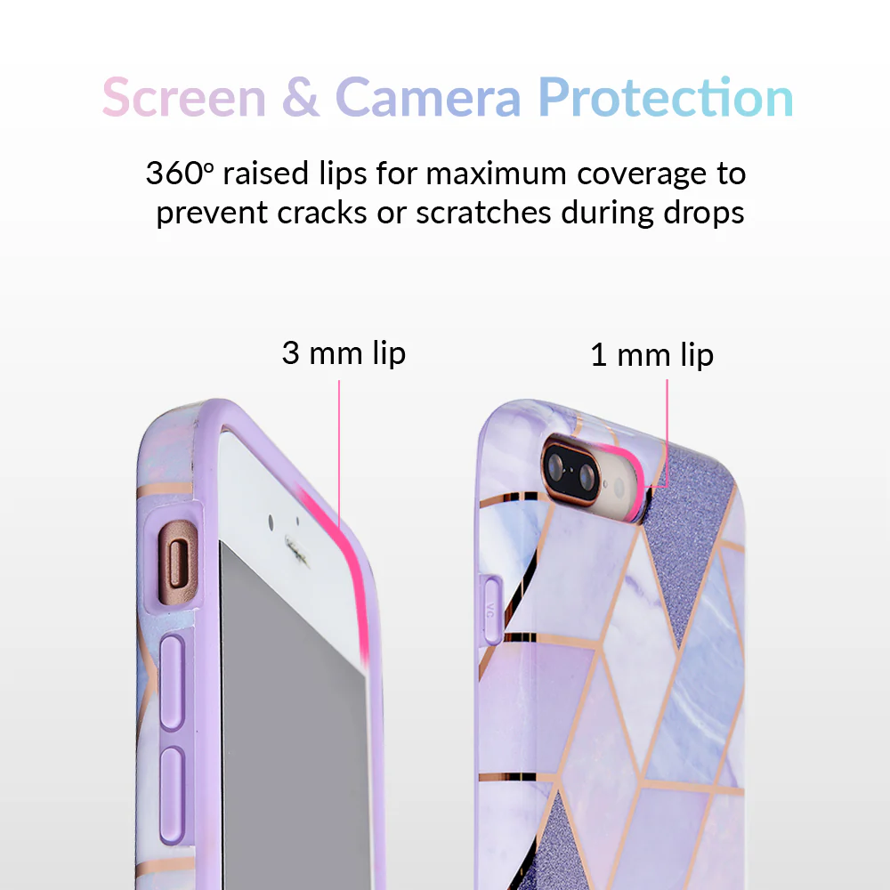 Purple Geometric Marble iPhone Case - Image 9