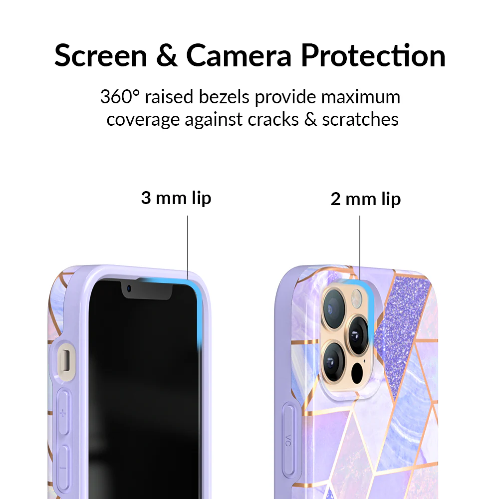 Purple Geometric Marble iPhone Case - Image 93