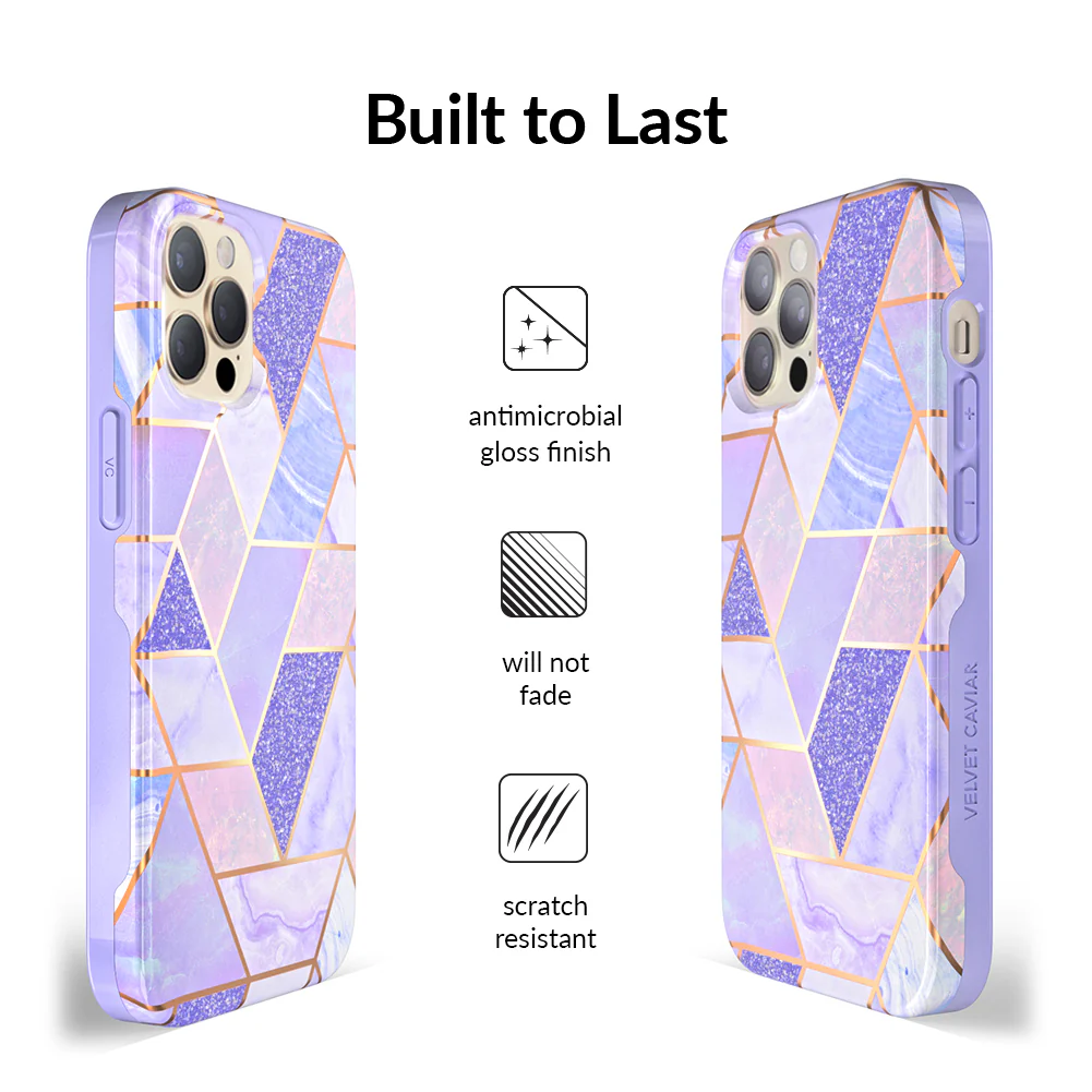 Purple Geometric Marble iPhone Case - Image 95