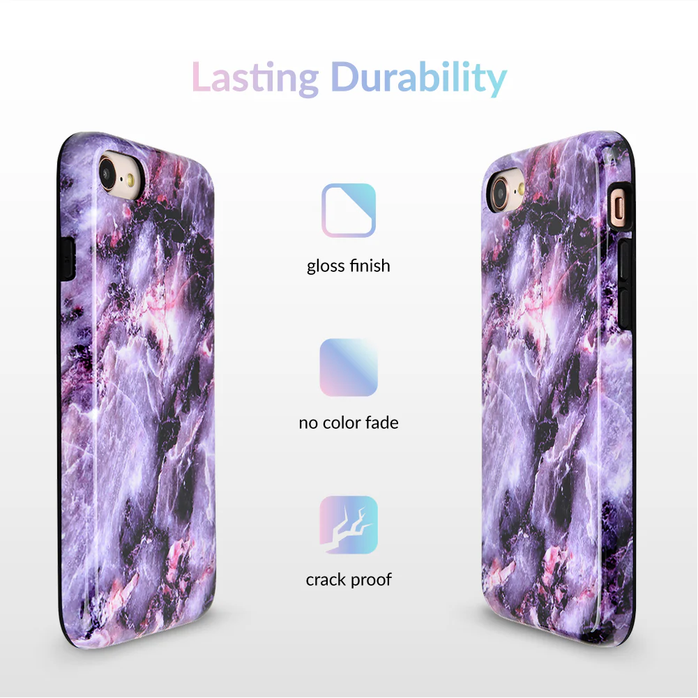 Purple Stone Marble iPhone Case - Image 11