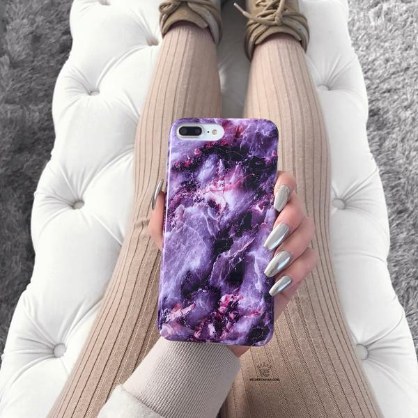 Purple Stone Marble iPhone Case - Image 39