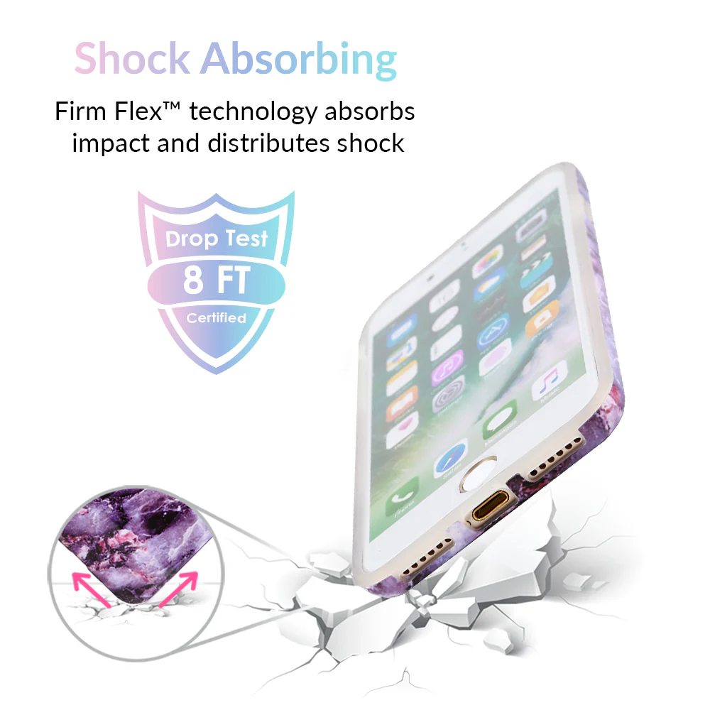 Purple Stone Marble iPhone Case - Image 4