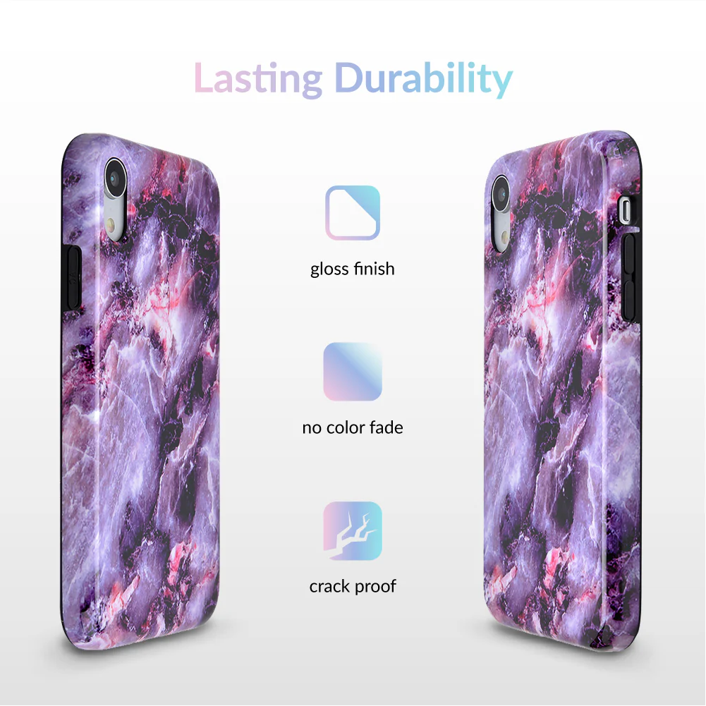 Purple Stone Marble iPhone Case - Image 56