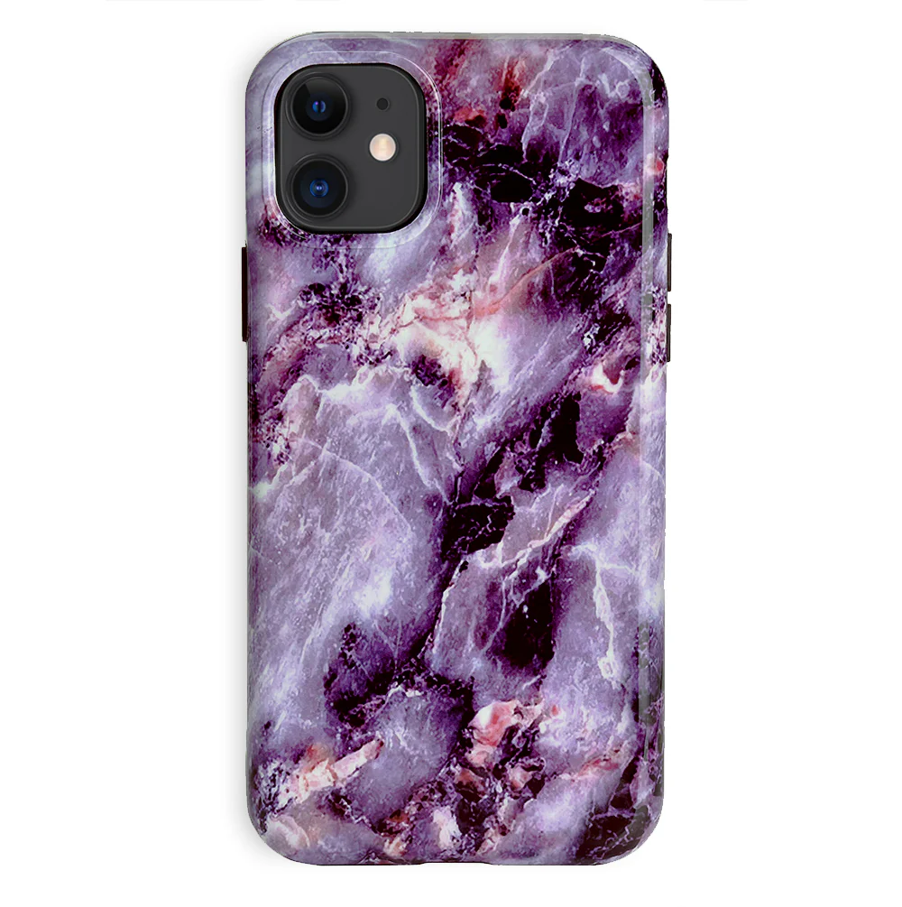 Purple Stone Marble iPhone Case - Image 58