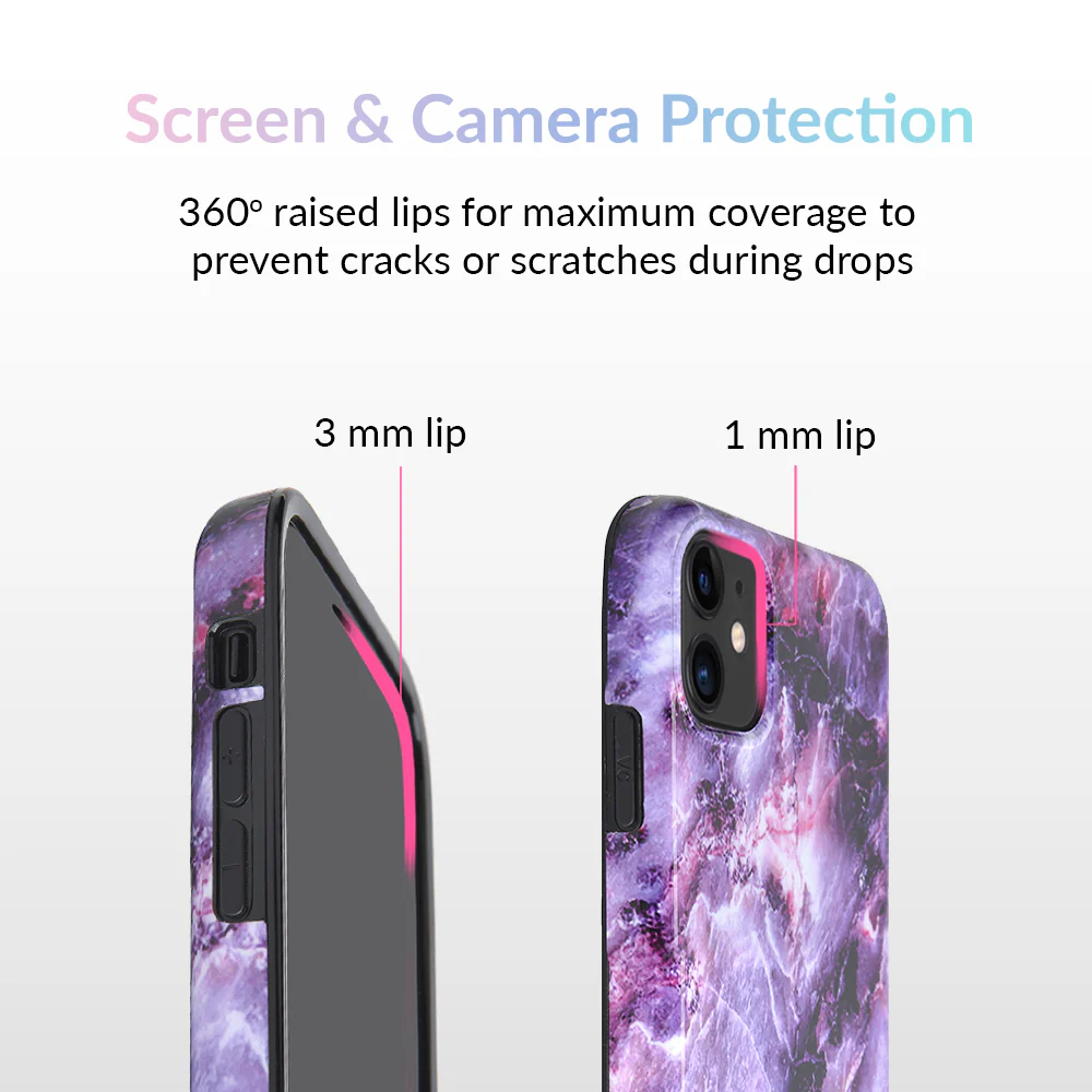 Purple Stone Marble iPhone Case - Image 59