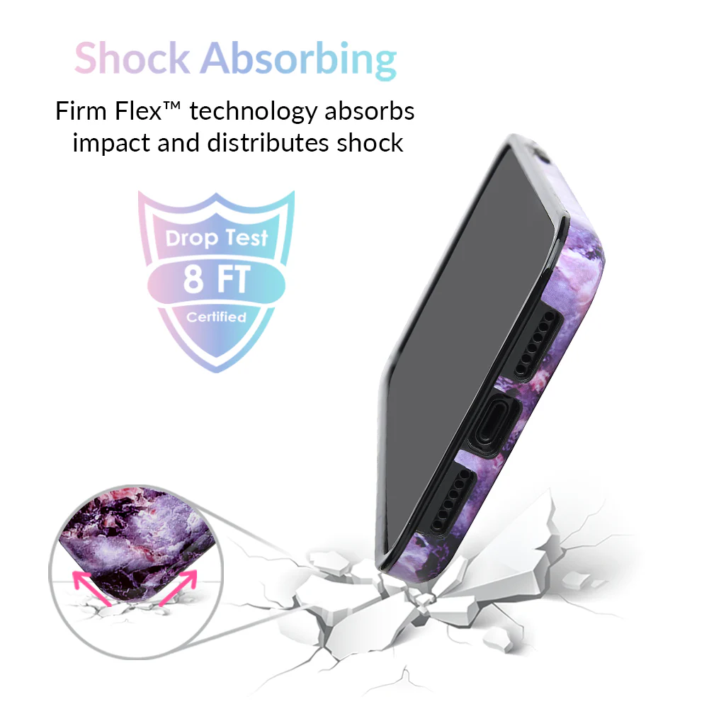 Purple Stone Marble iPhone Case - Image 60
