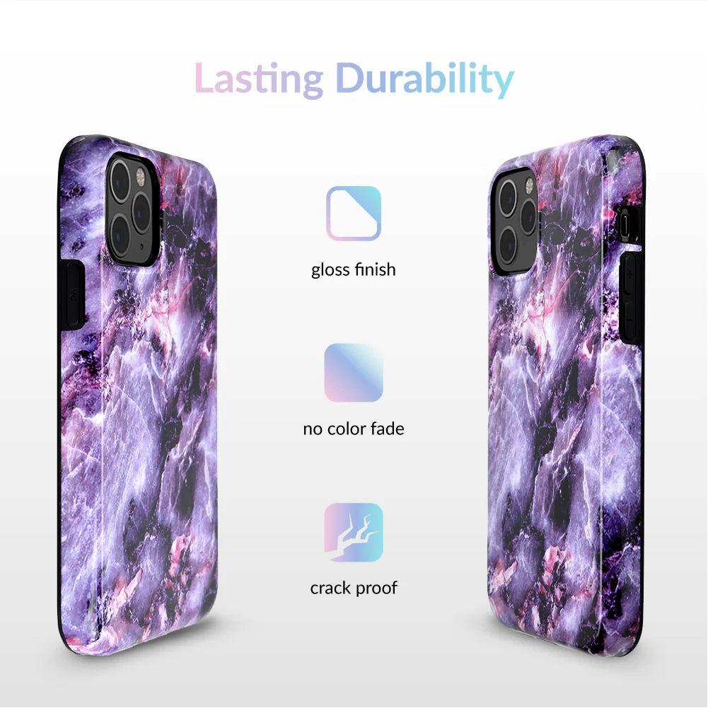 Purple Stone Marble iPhone Case - Image 66