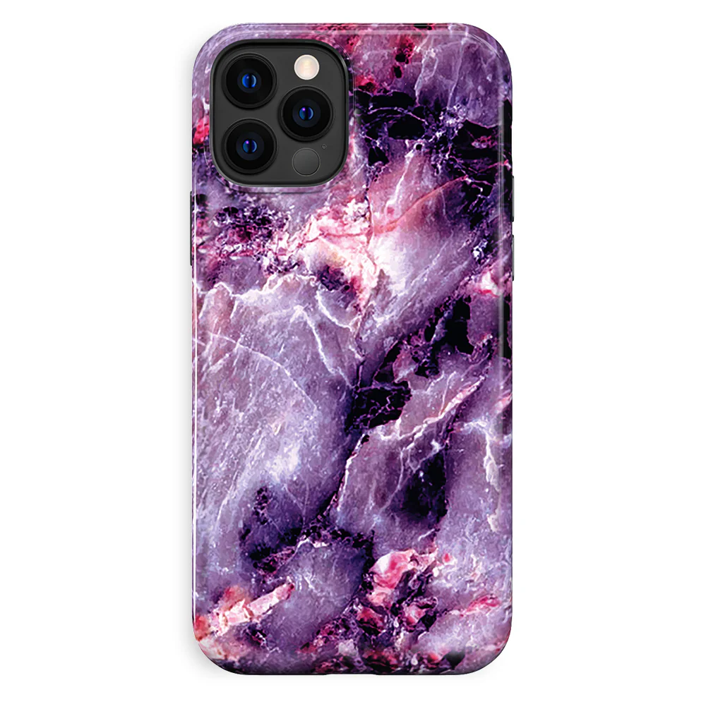 Purple Stone Marble iPhone Case - Image 78