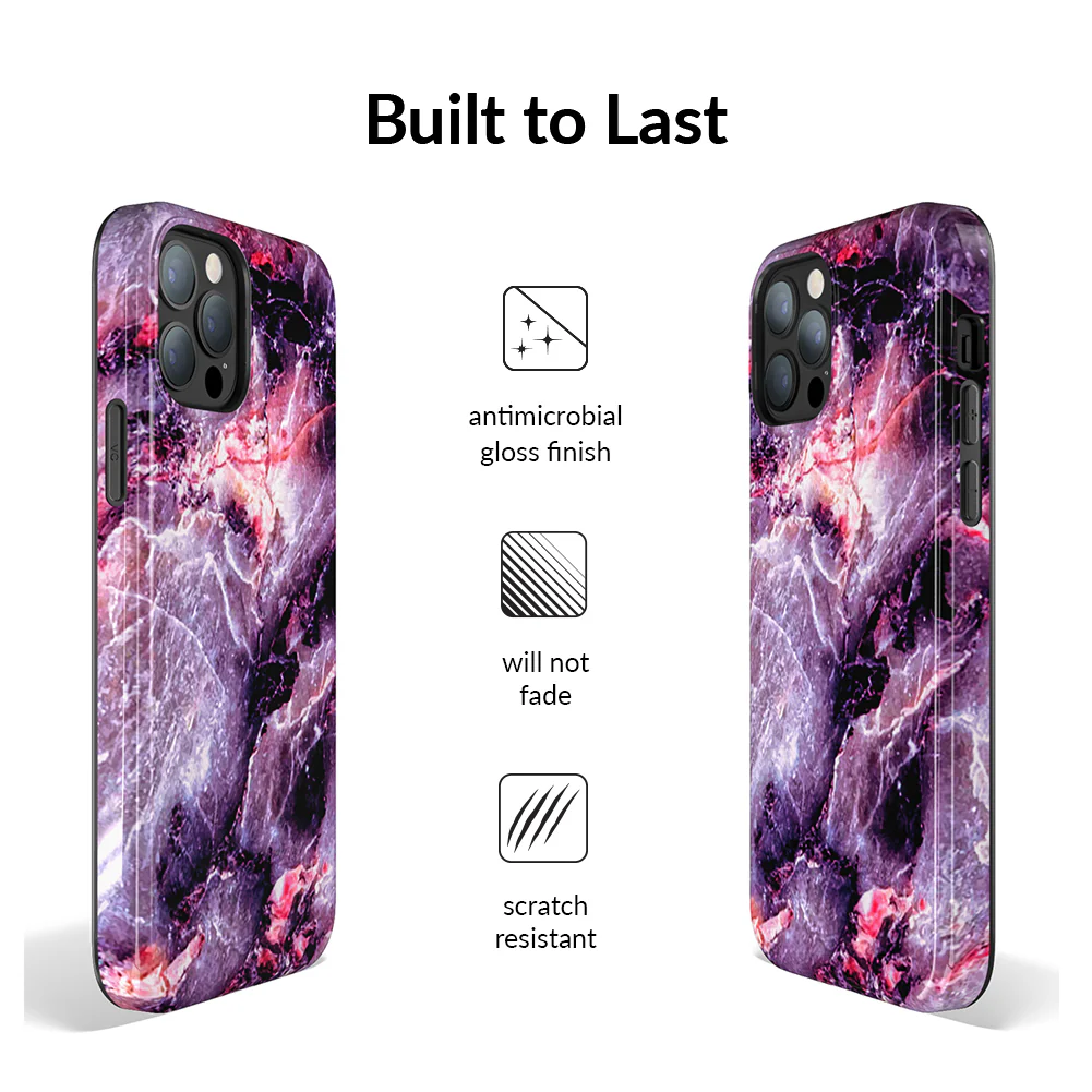 Purple Stone Marble iPhone Case - Image 81