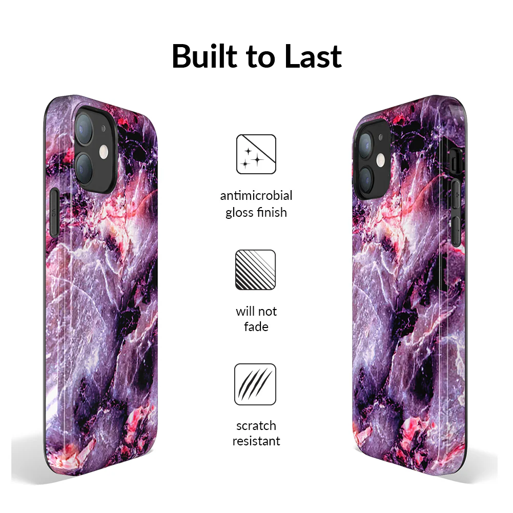 Purple Stone Marble iPhone Case - Image 86