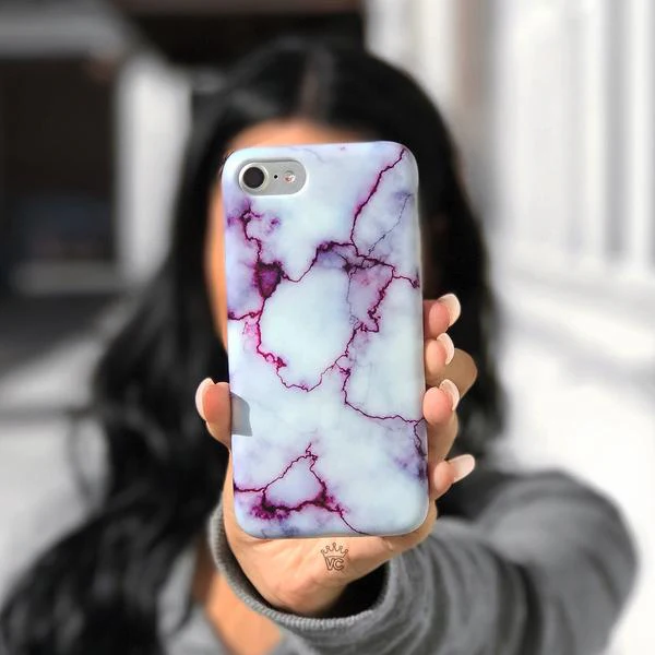Purple Streak Marble iPhone Case - Image 23