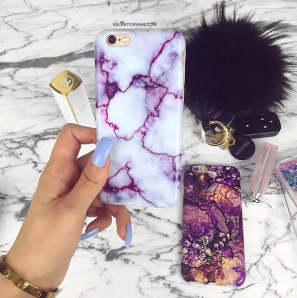 Purple Streak Marble iPhone Case - Image 28