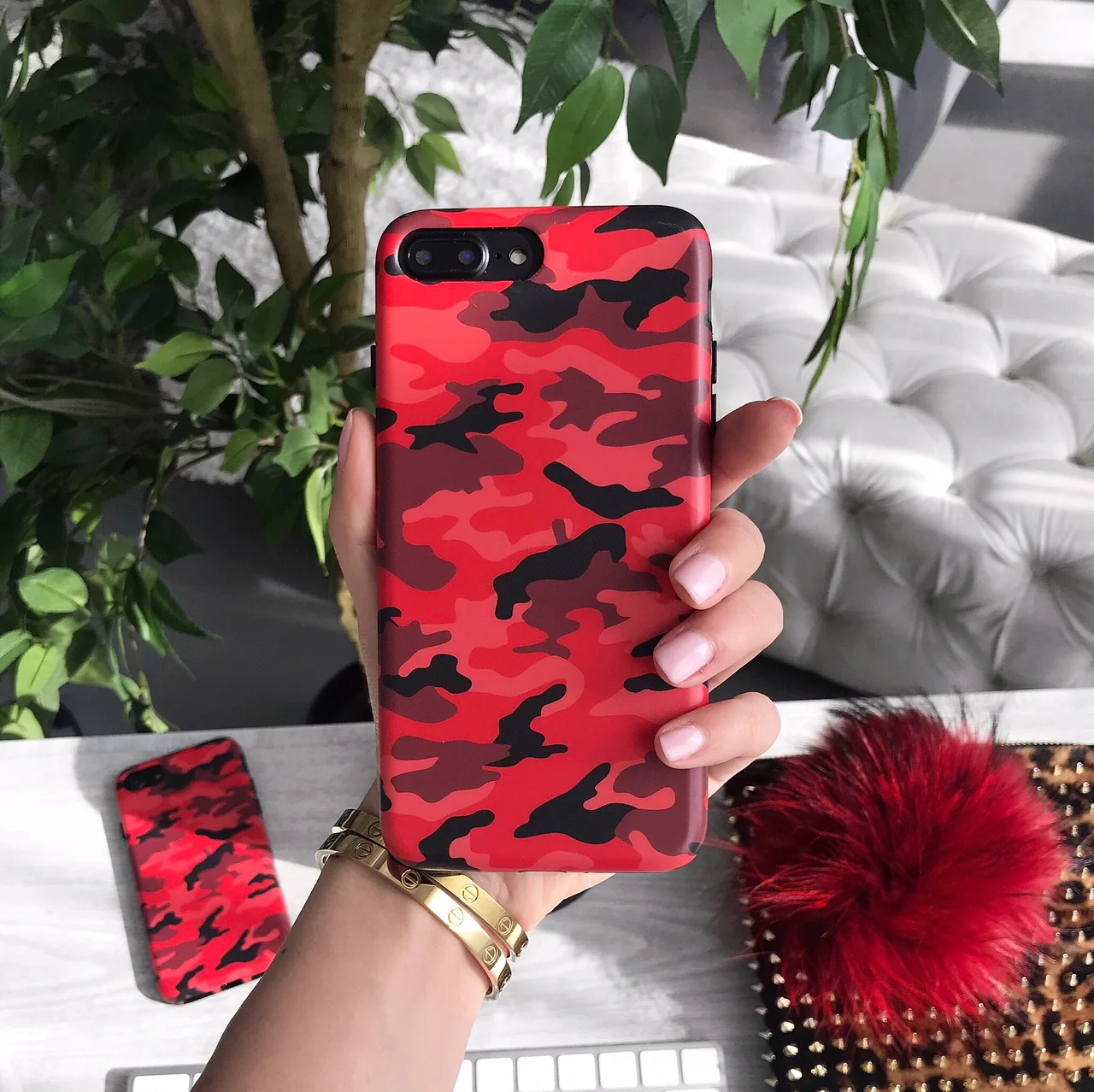 Red Camo iPhone Case - Image 22