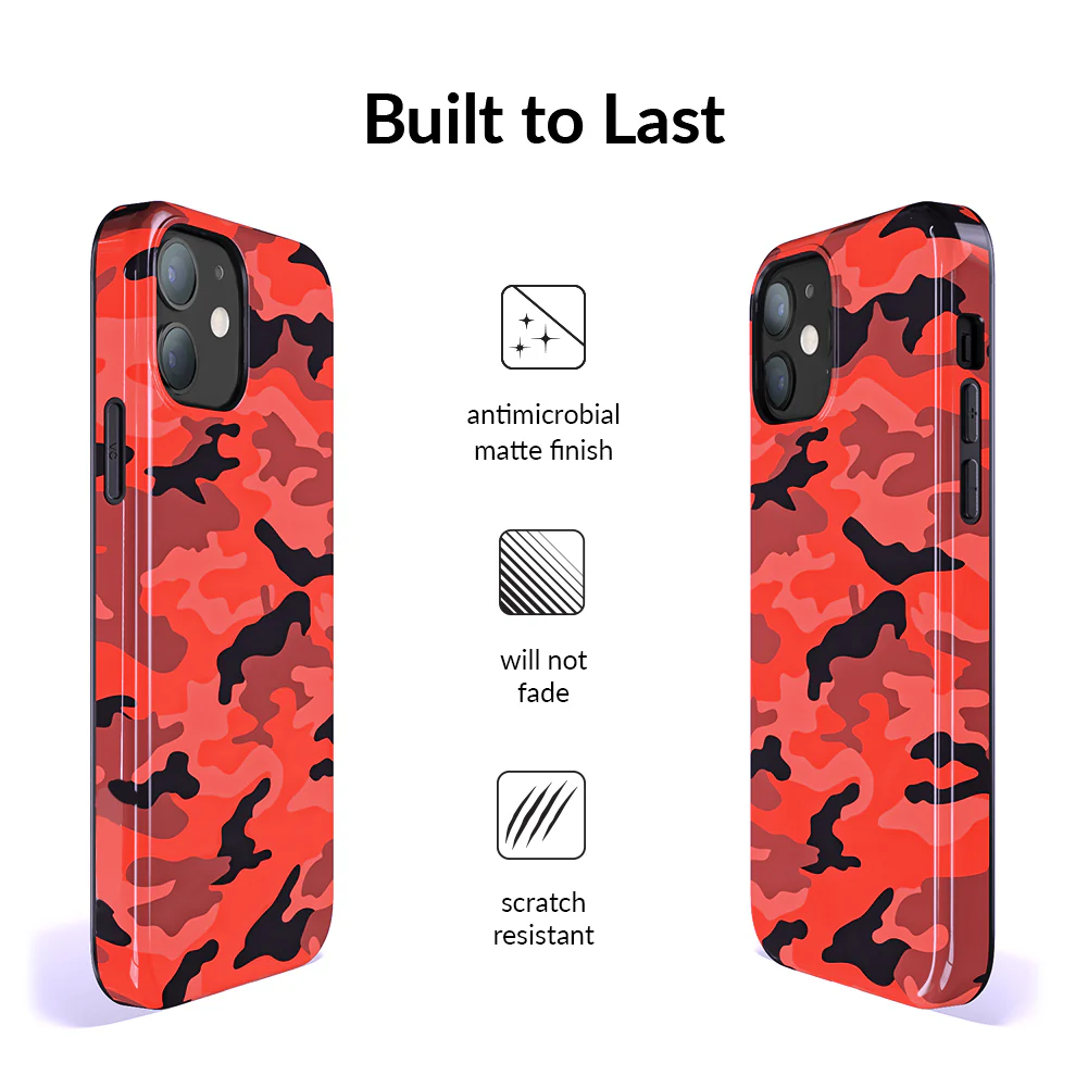 Red Camo iPhone Case - Image 85