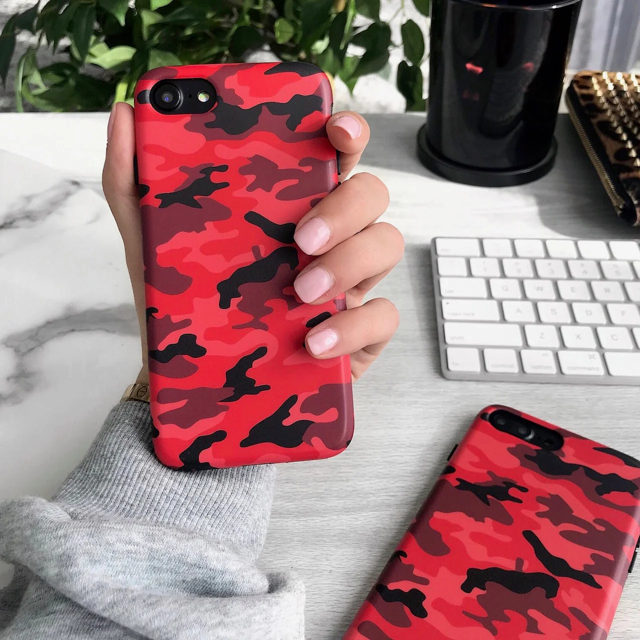 Red Camo iPhone Case - Image 9