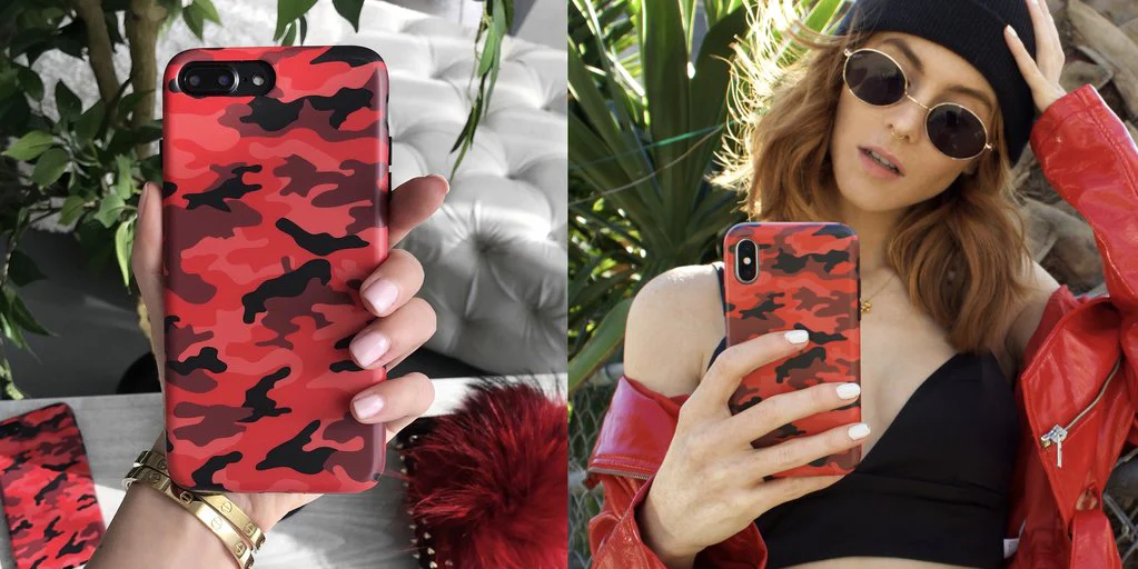 Red Camo iPhone Case - Image 92
