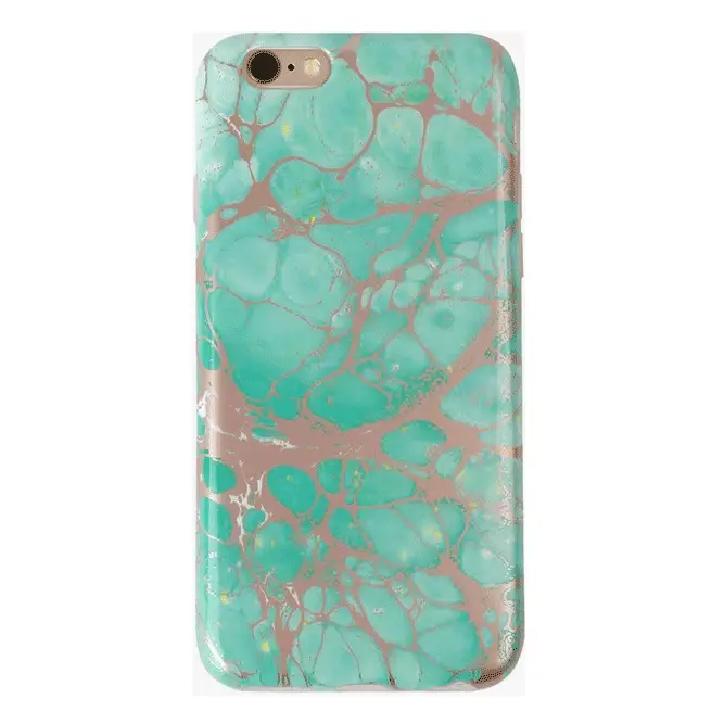 Turquoise Rose Gold Chrome iPhone Case - Image 25