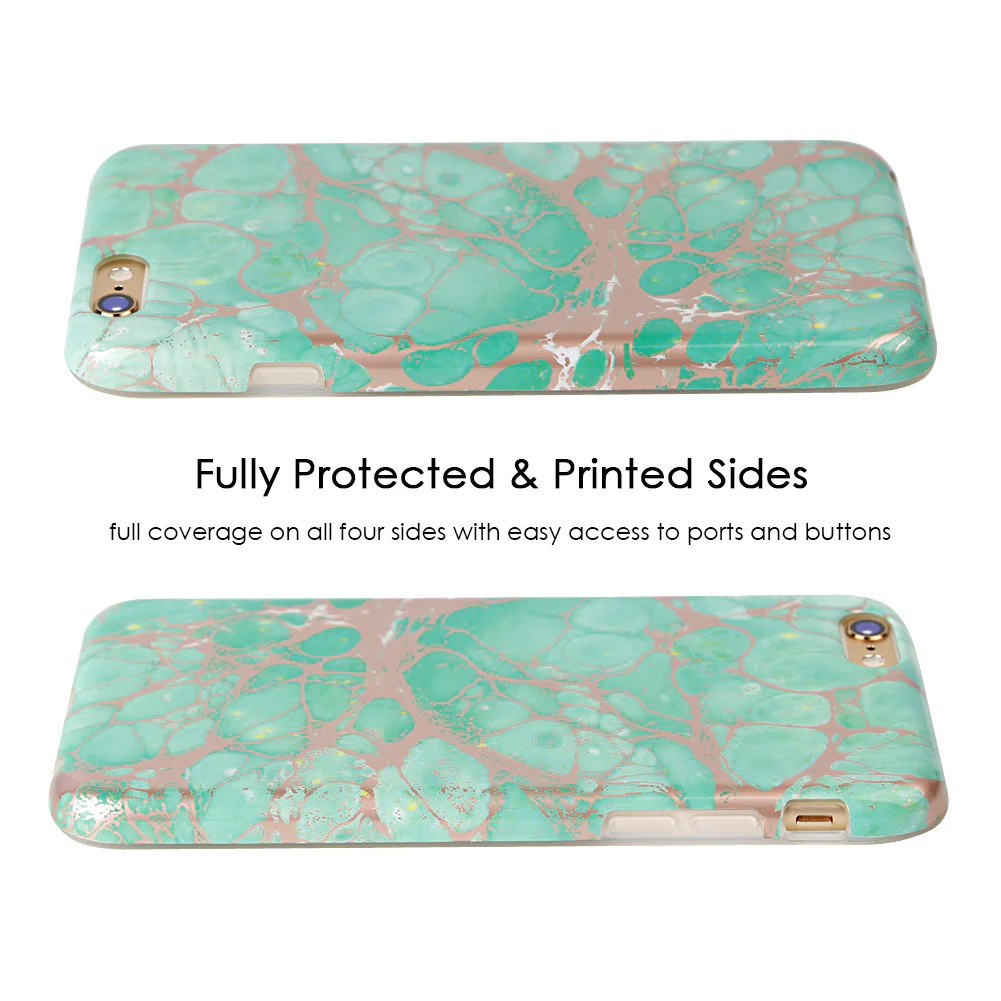 Turquoise Rose Gold Chrome iPhone Case - Image 28