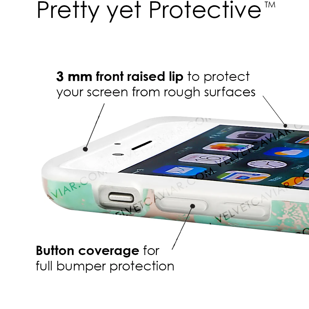 Turquoise Rose Gold Chrome iPhone Case - Image 33