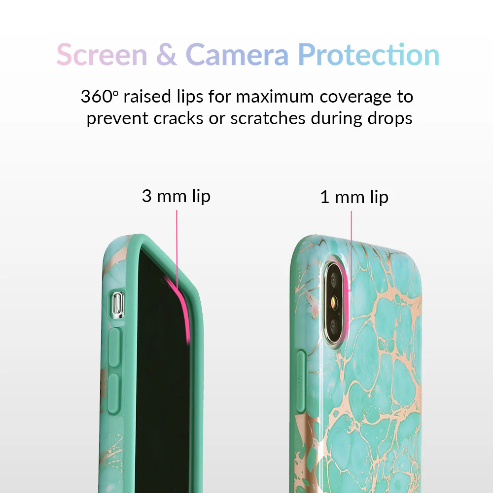 Turquoise Rose Gold Chrome iPhone Case - Image 39