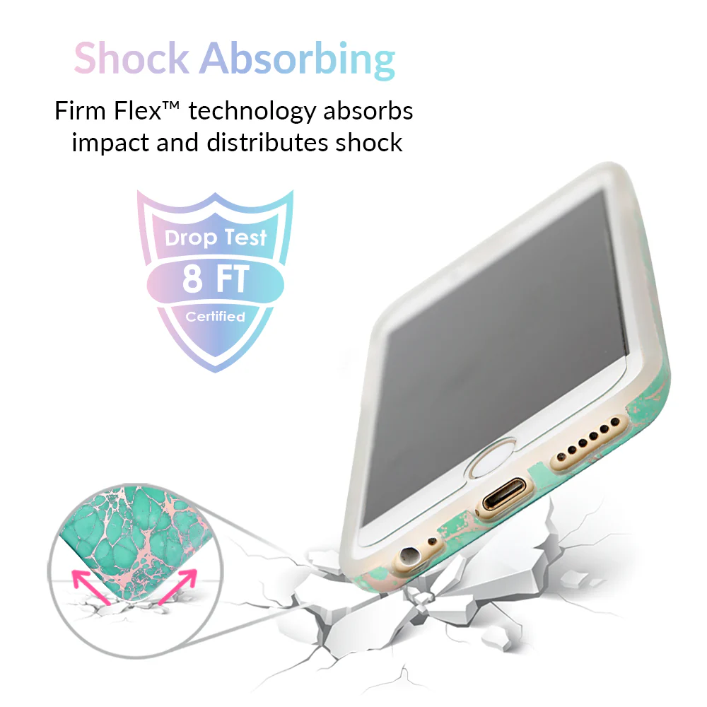 Turquoise Rose Gold Chrome iPhone Case - Image 4