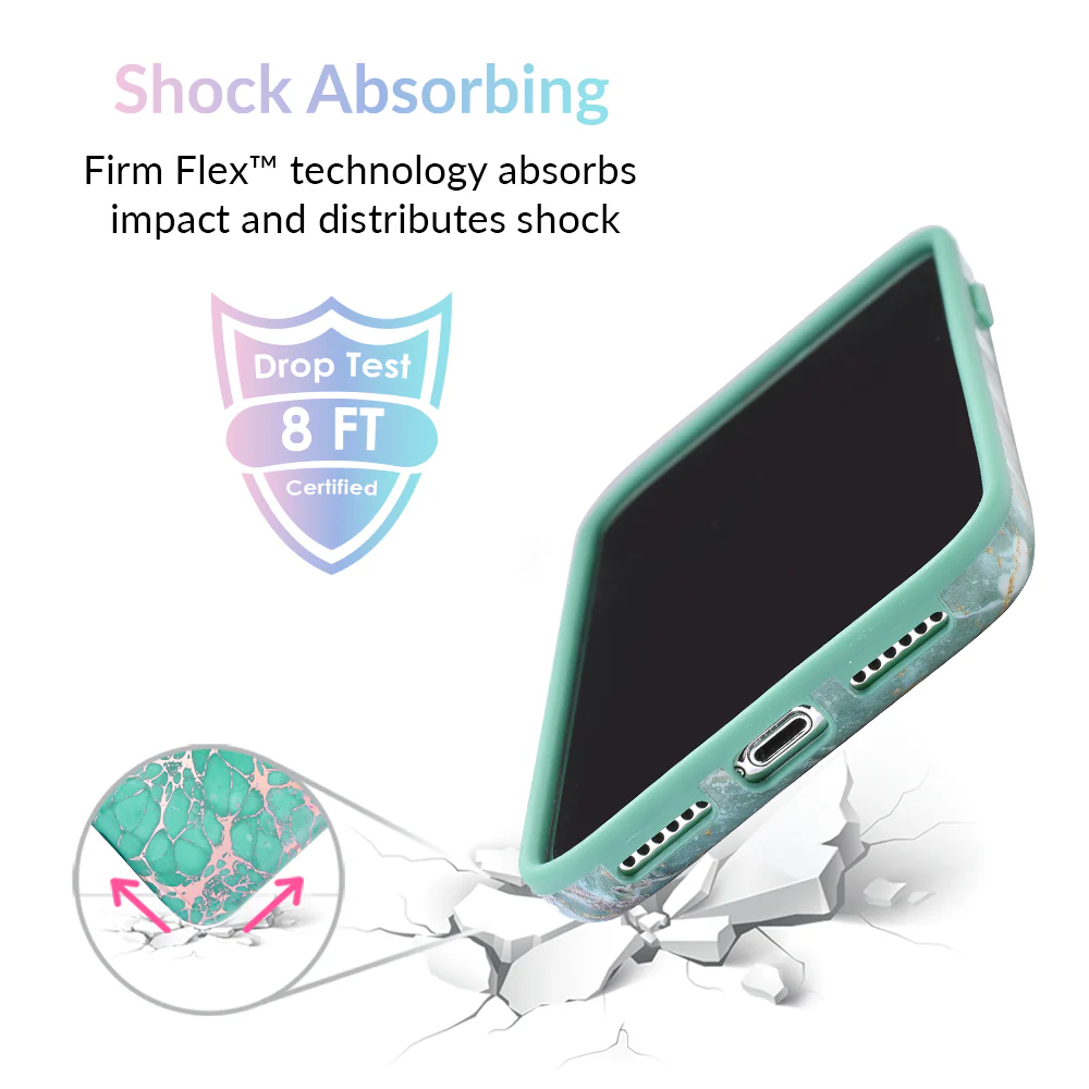 Turquoise Rose Gold Chrome iPhone Case - Image 46