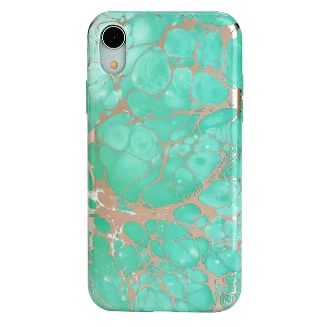 Turquoise Rose Gold Chrome iPhone Case - Image 55