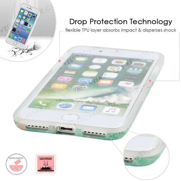 Turquoise Rose Gold Chrome iPhone Case - Image 59