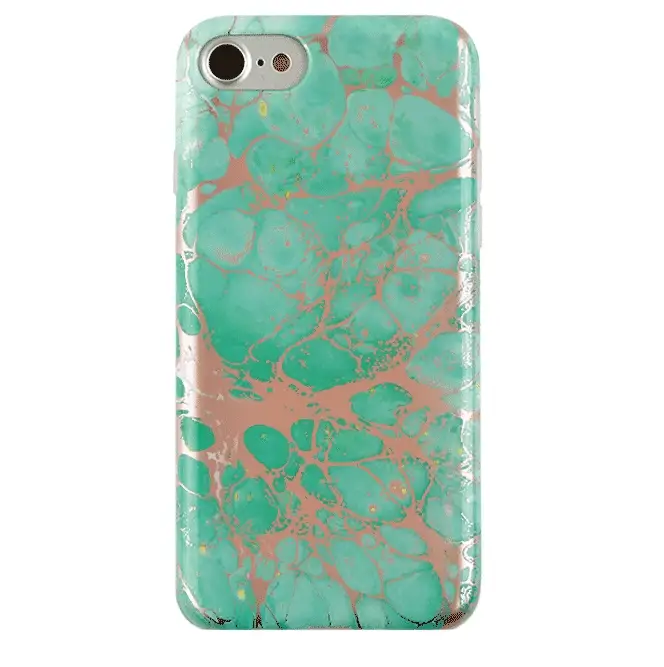Turquoise Rose Gold Chrome iPhone Case - Image 7