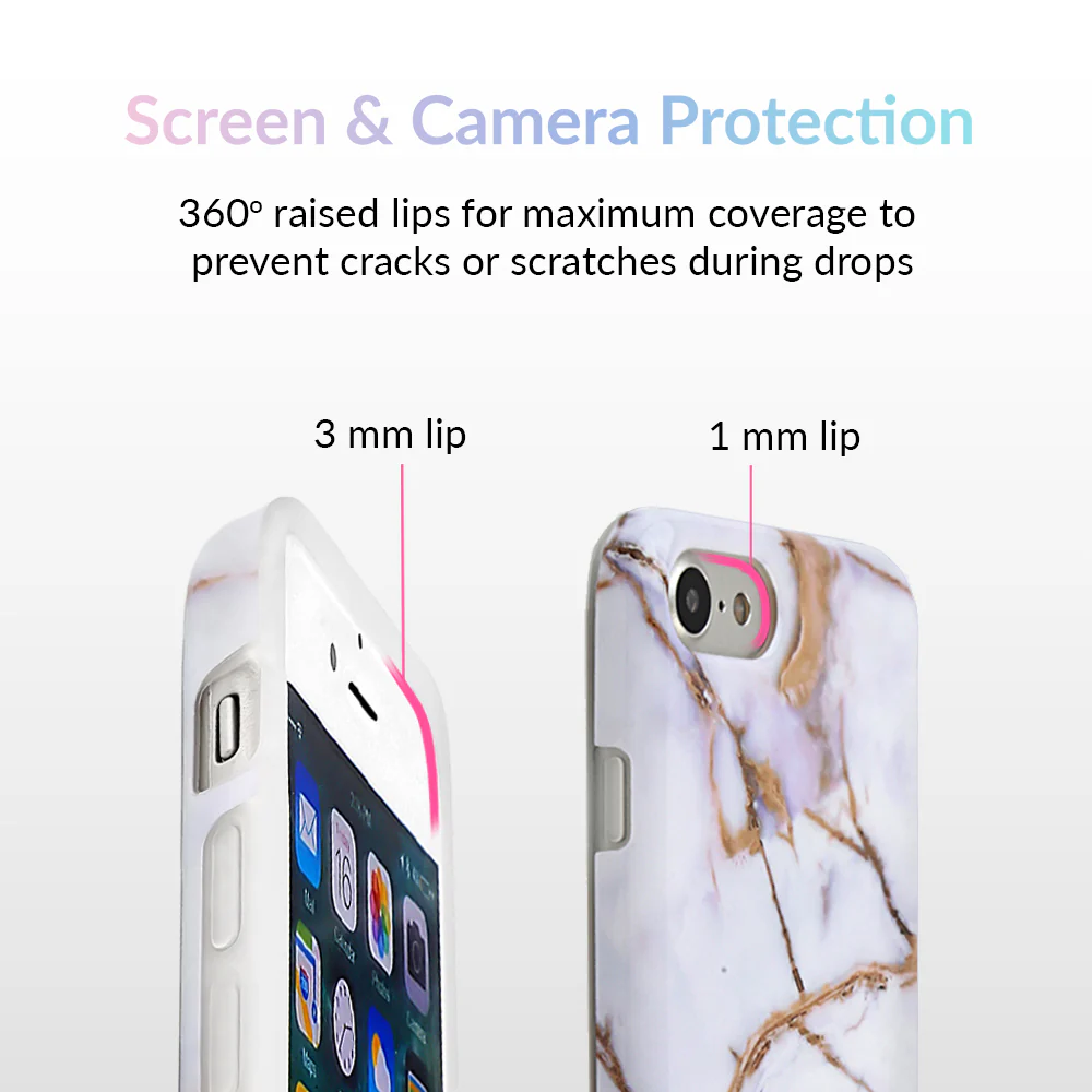 White & Gold Marble iPhone Case - Image 10