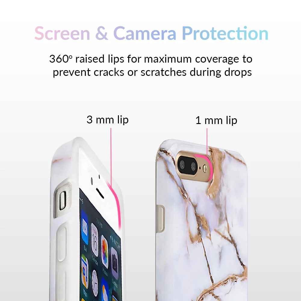 White & Gold Marble iPhone Case - Image 16
