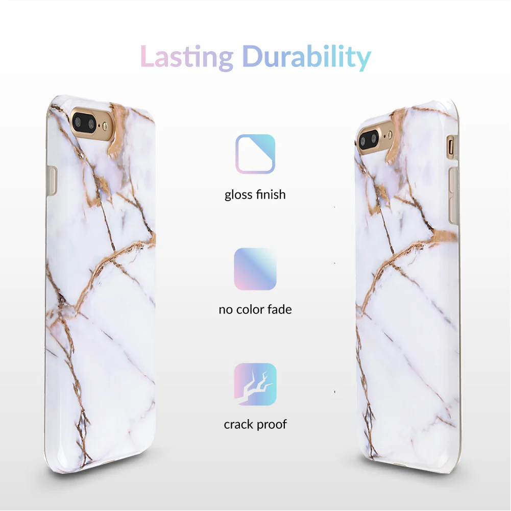White & Gold Marble iPhone Case - Image 18