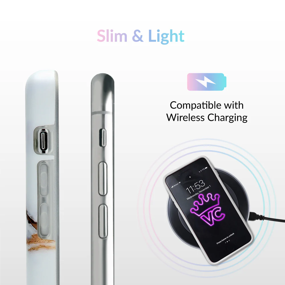 White & Gold Marble iPhone Case - Image 19