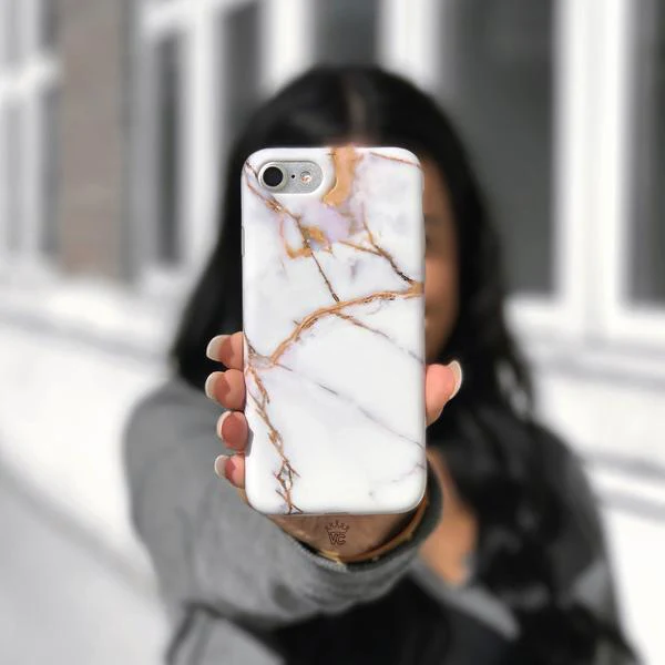 White & Gold Marble iPhone Case - Image 27