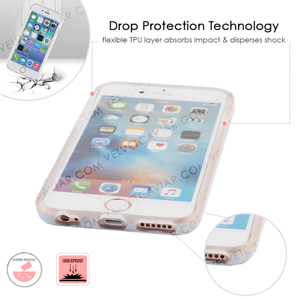 White & Gold Marble iPhone Case - Image 36