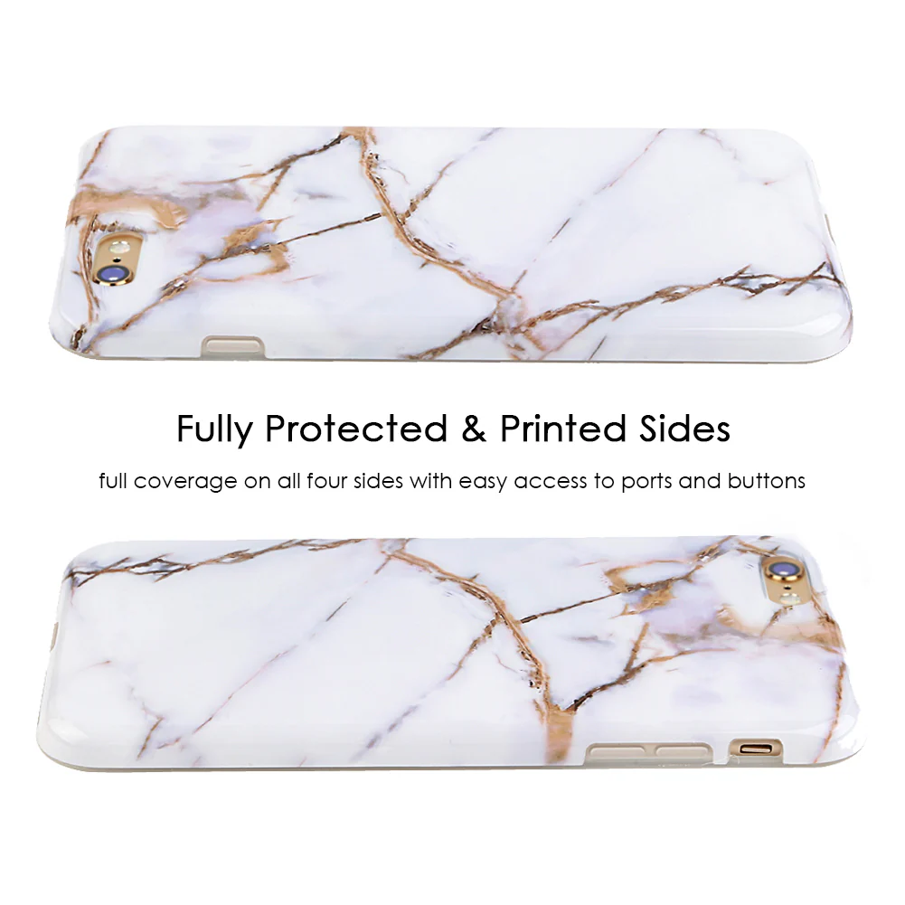 White & Gold Marble iPhone Case - Image 41